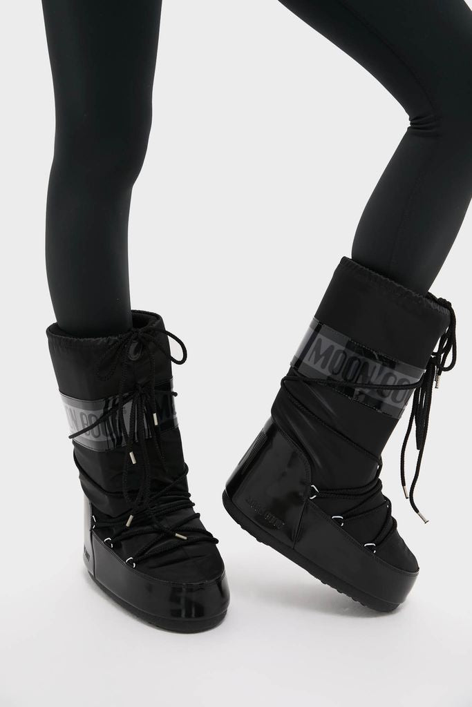 Black Icon Glance Boots | Moon Boot