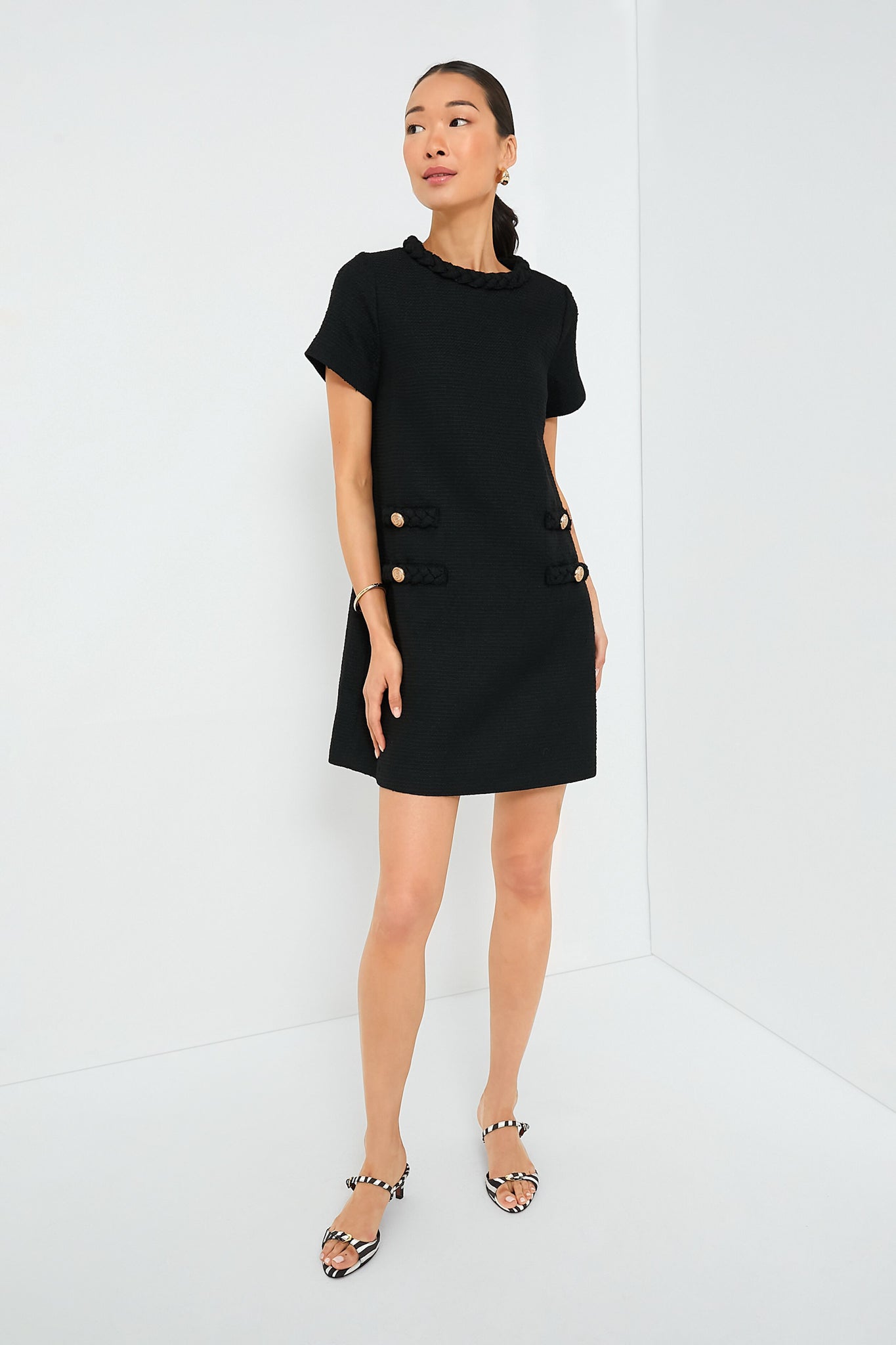 Black Tweed Jackie Dress | Tuckernuck