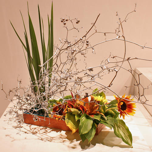 楽天市場】信楽焼 水盤 緋色 青ガラス流し 長角 15号 生け花 花器 池坊