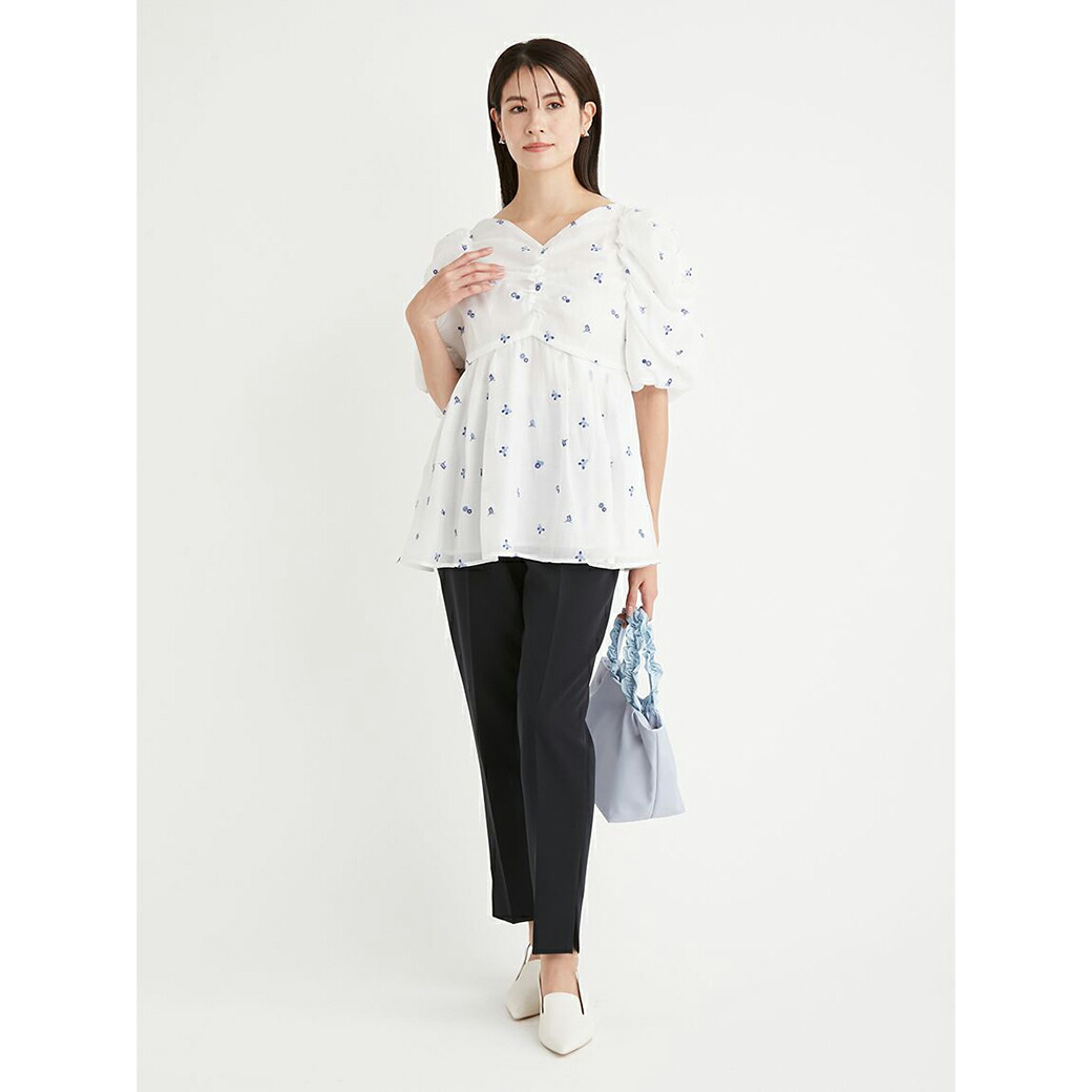 楽天市場】セルフォード CELFORD 小花刺繍ペプラムブラウス cwfb251116