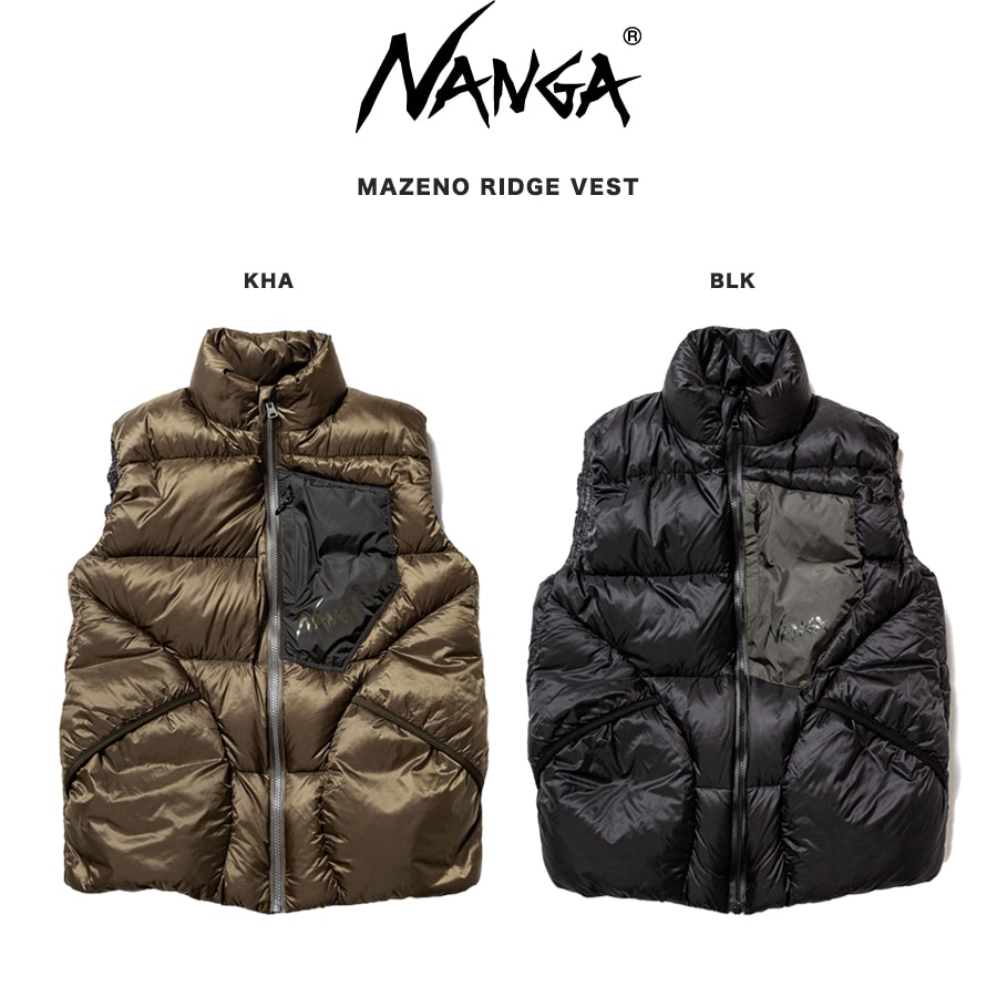 楽天市場】NANGA ナンガ MAZENO RIDGE VEST マゼノリッジベスト ダウン