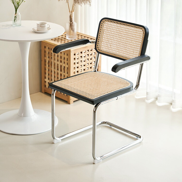 楽天市場】【3年保証・レビュー特典】ダイニングチェア 木製 籐編み 1