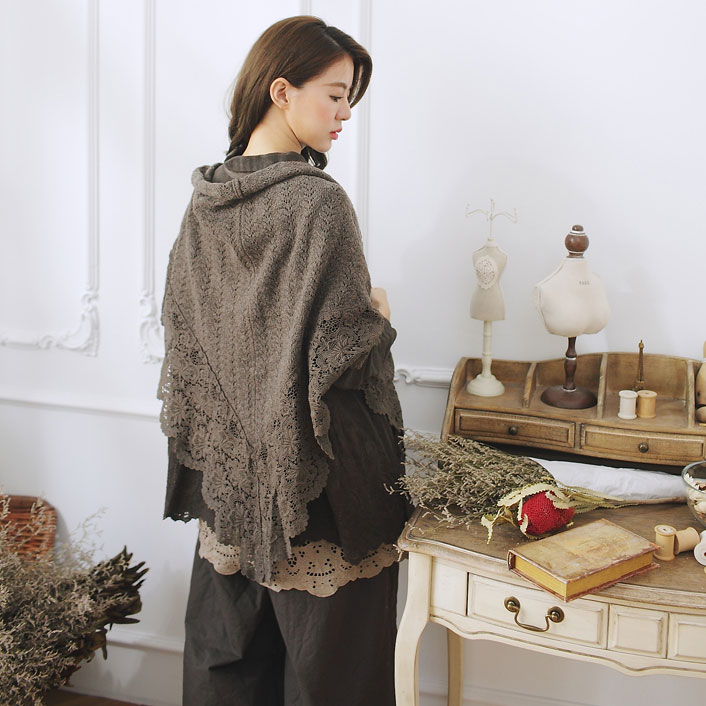 楽天市場】【完売御礼】【040010】刺繍 レース ウール ニット 大判