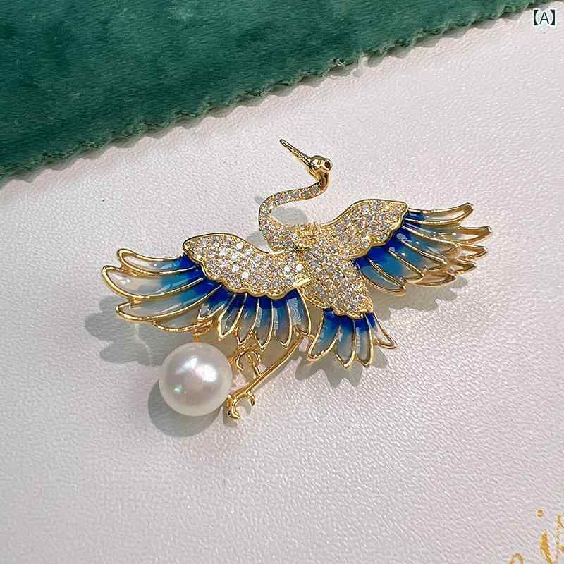 楽天市場】DIY アクセサリー ブローチ 鶴 パールなし 空ホルダー 半