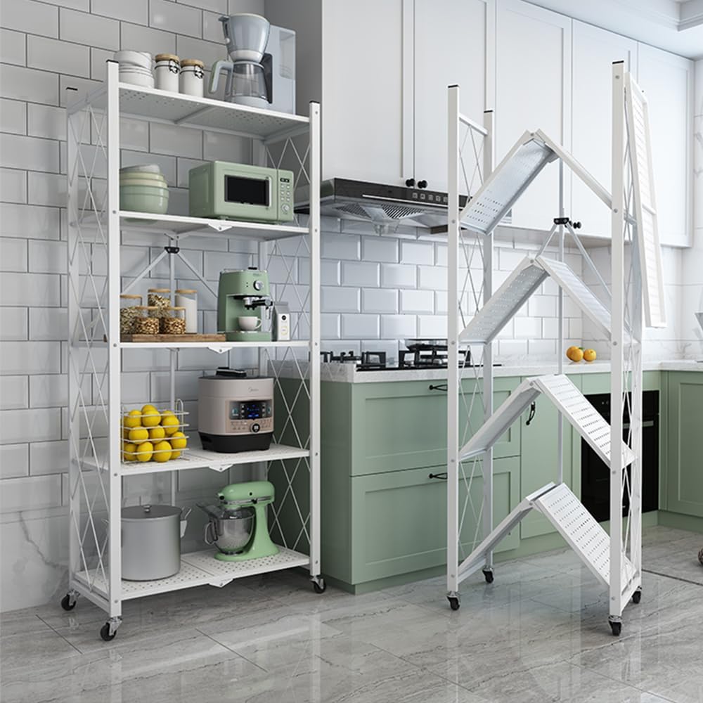 楽天市場】【期間限定15％OFF】折りたたみ式 スチールラック 5段