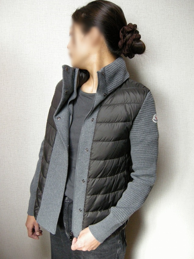 楽天市場】【MONCLER/モンクレール/ウールニット切替ダウンジャケット