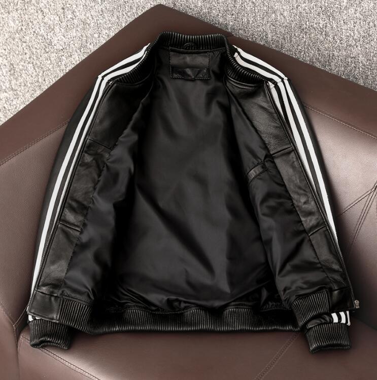 楽天市場】レザージャケット 上品 本革 羊革 サイドライン ライダース