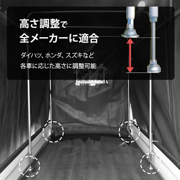 楽天市場】ナンエイ 軽トラック幌セット KH-6OX (三面開/巻上開幕