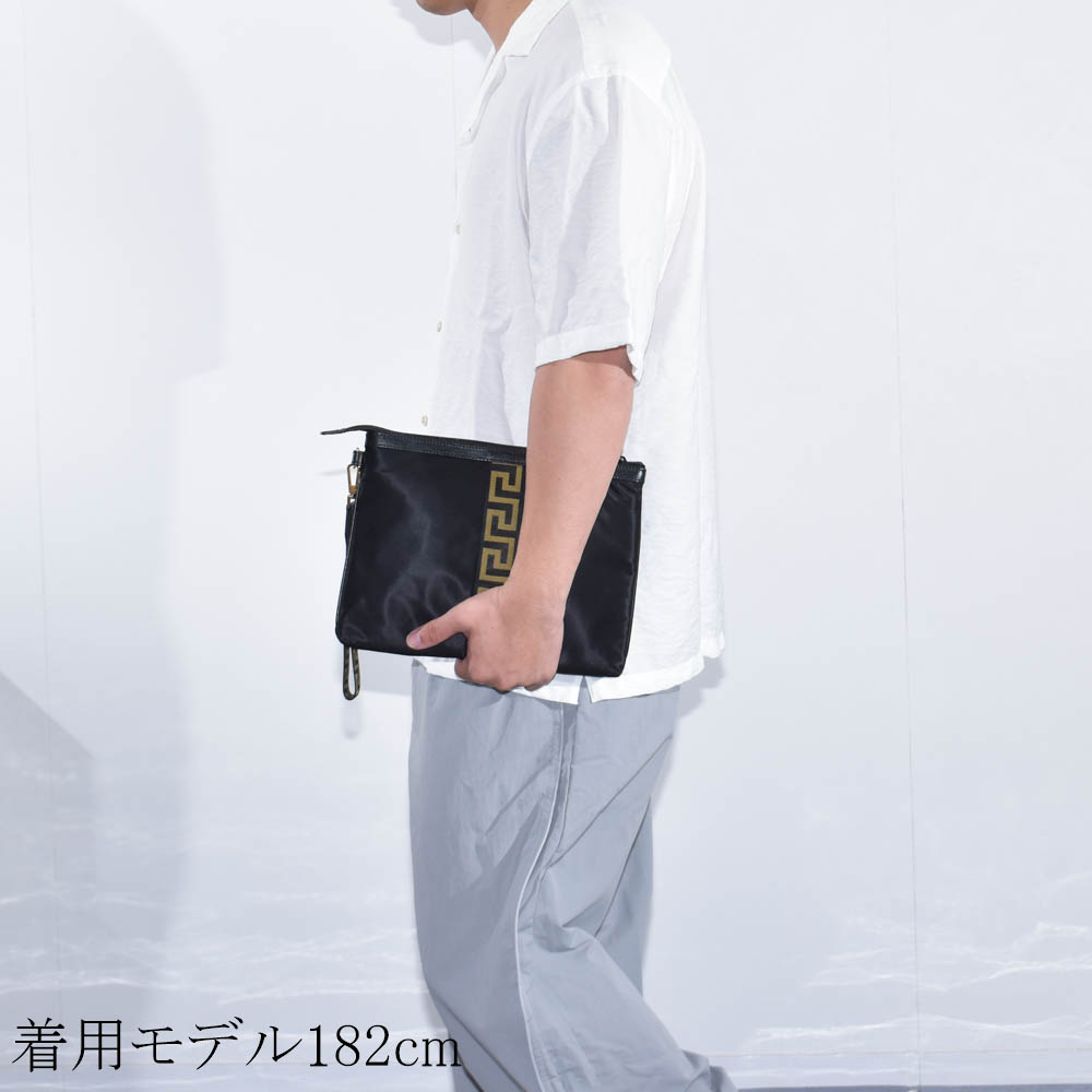 楽天市場】ヴェルサーチ クラッチバッグ グレカ メンズ ブラック