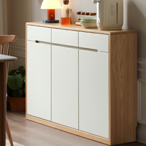 楽天市場】キッチンボード 食器棚 天然木 幅90cm キッチンカウンター