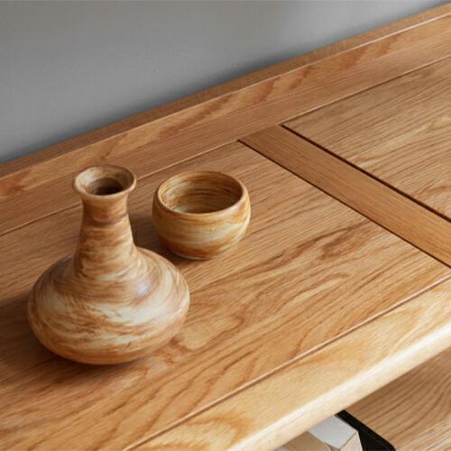 楽天市場】オープンラック 収納棚 オーク材 天然木 4段 ラック