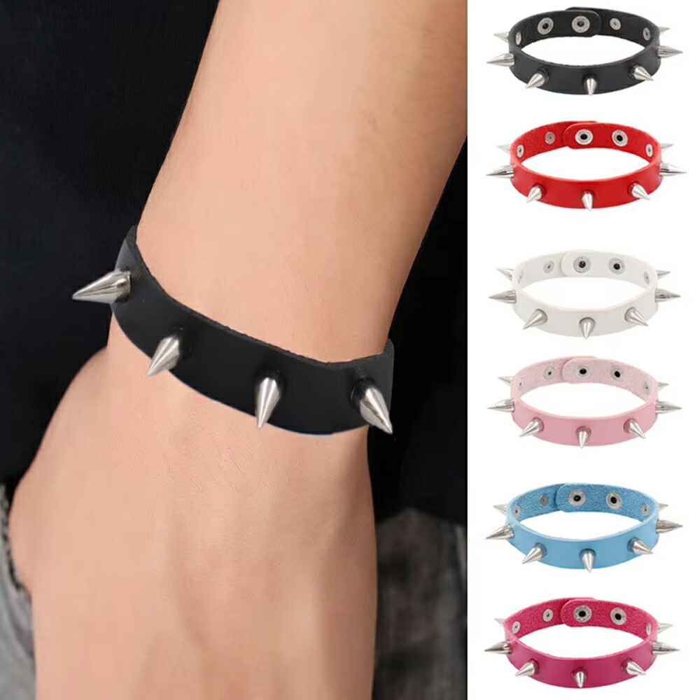 楽天市場】ロック ブレスレット トゲトゲの通販