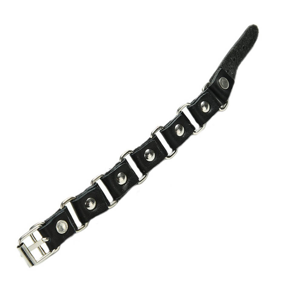 楽天市場】ブラックレザーパンクブレスレット 手首 トゲトゲ スパイク