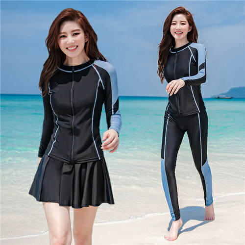 楽天市場】ラッシュガード レディース 4点 セット トップス スカート