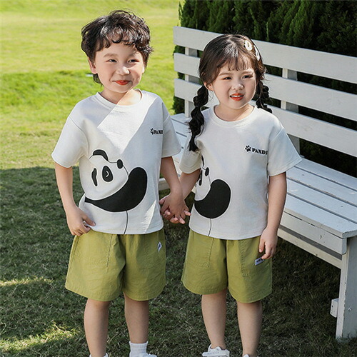 楽天市場】親子 ペアルック tシャツ 上下セット ペア パンダ 可愛い