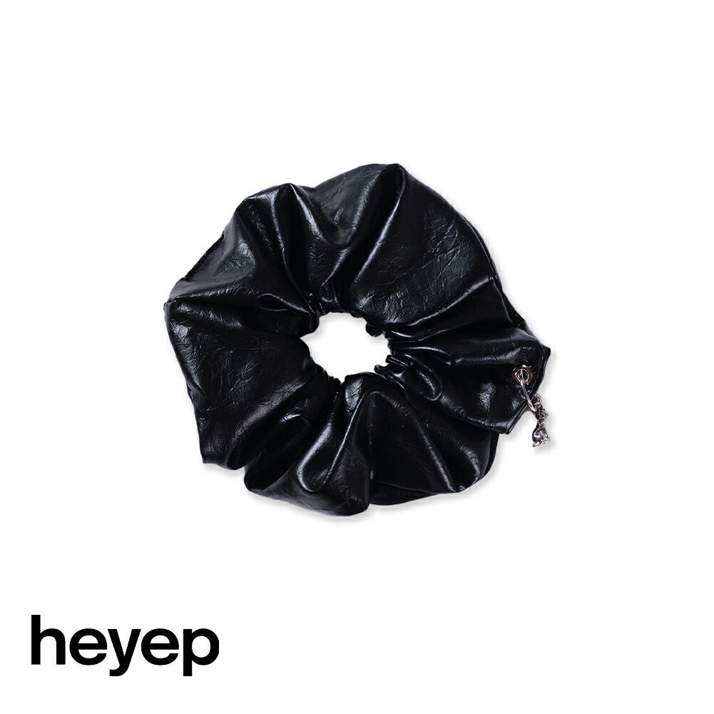 楽天市場】heyep(ヘイップ)/Cat Charm Faux Leather Scrunchie