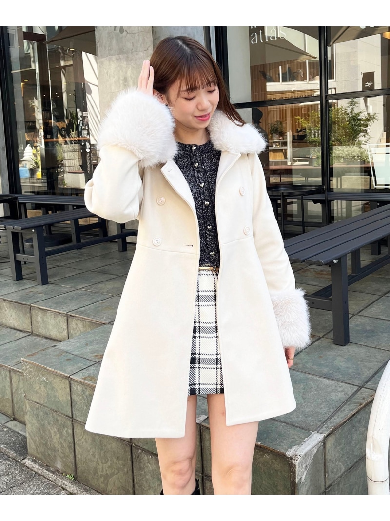 楽天市場】2wayフェイクファーカラーフレアコート MAJESTIC LEGON