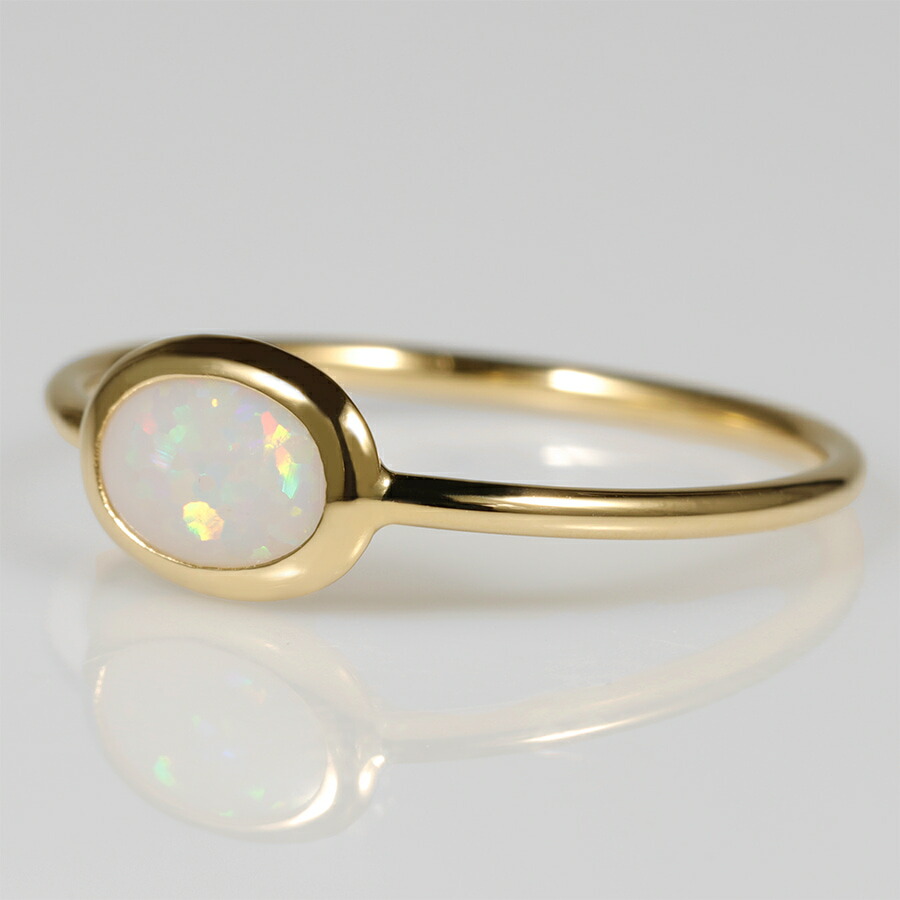楽天市場】【SS限定 10％OFF！】 オパール リング 0.3カラット 18金