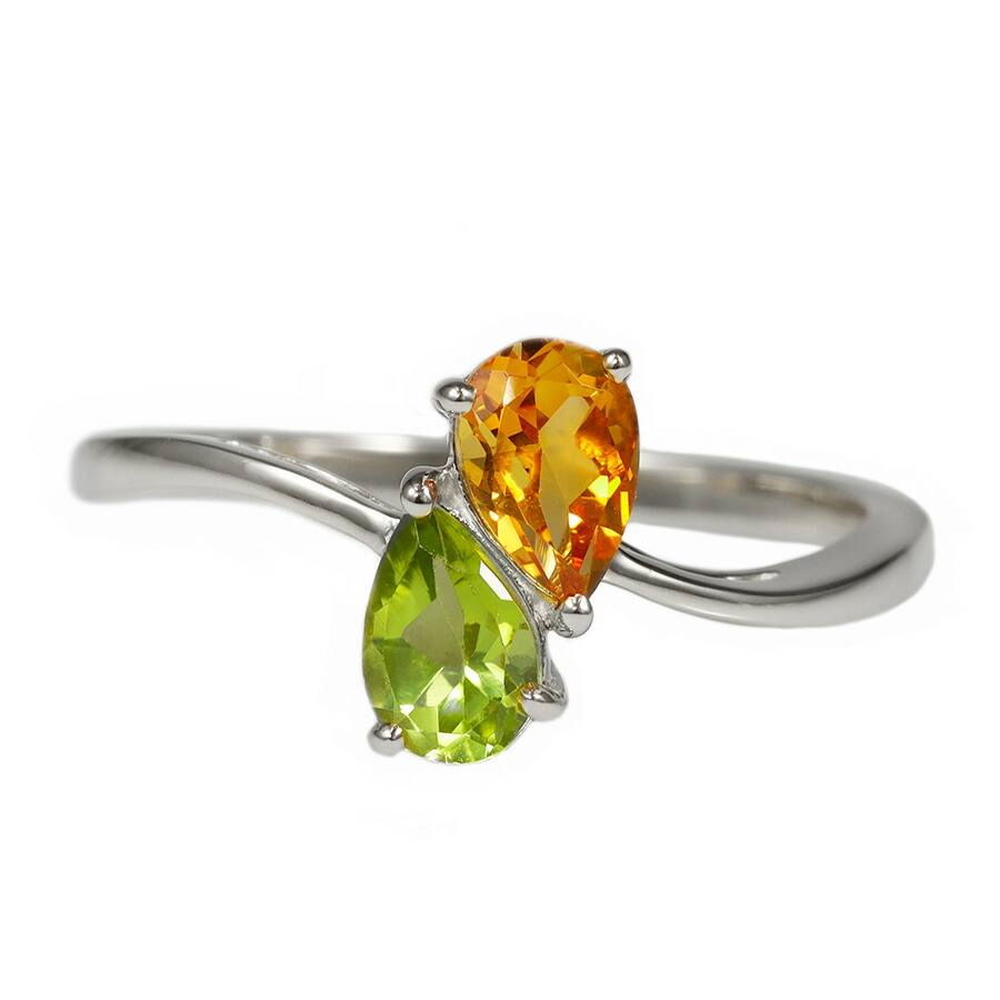 楽天市場】【SS限定 10％OFF！】 ペリドット シトリン リング 18金