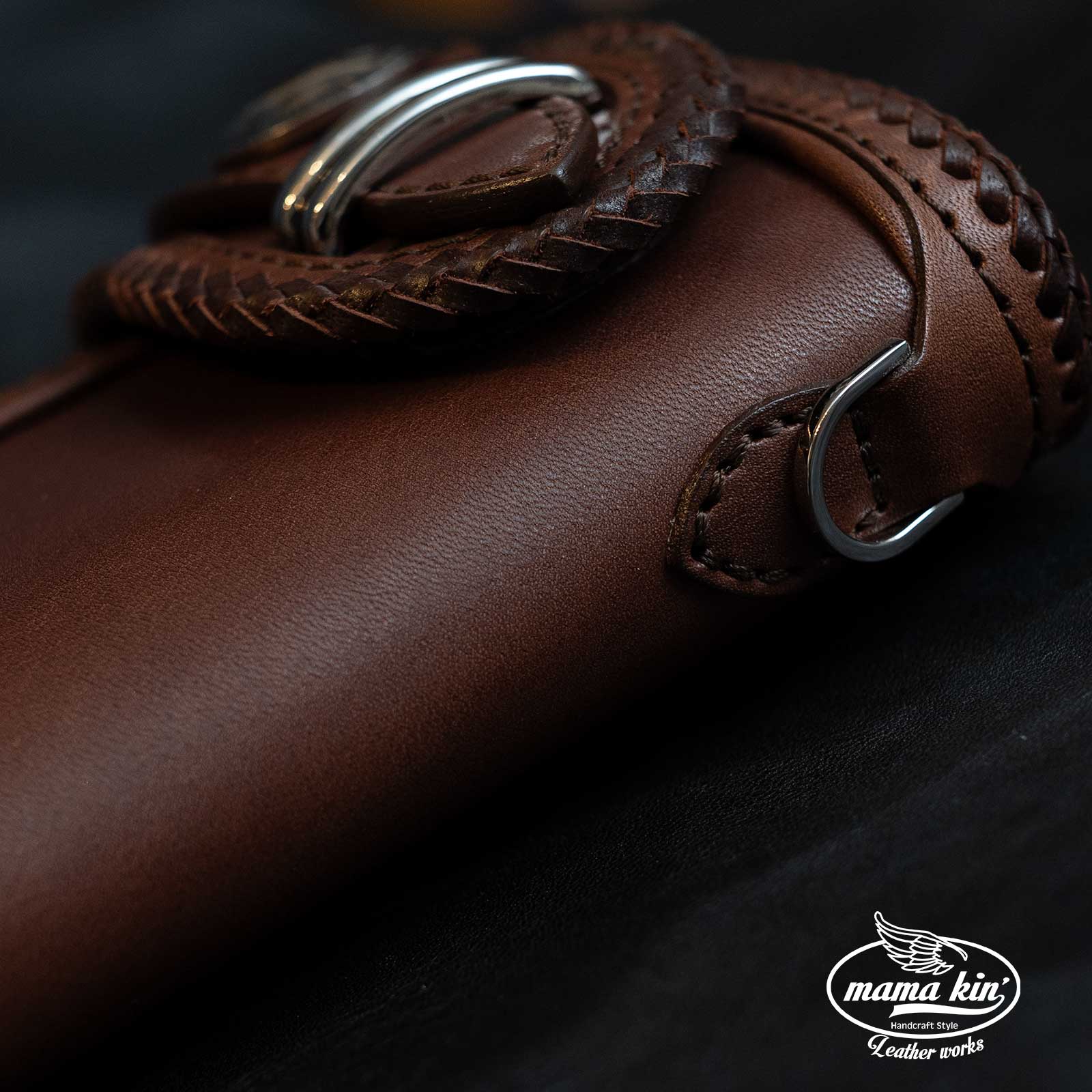 楽天市場】MAMA KIN' 栃木レザー 長財布 ライダースウォレット ヌメ革