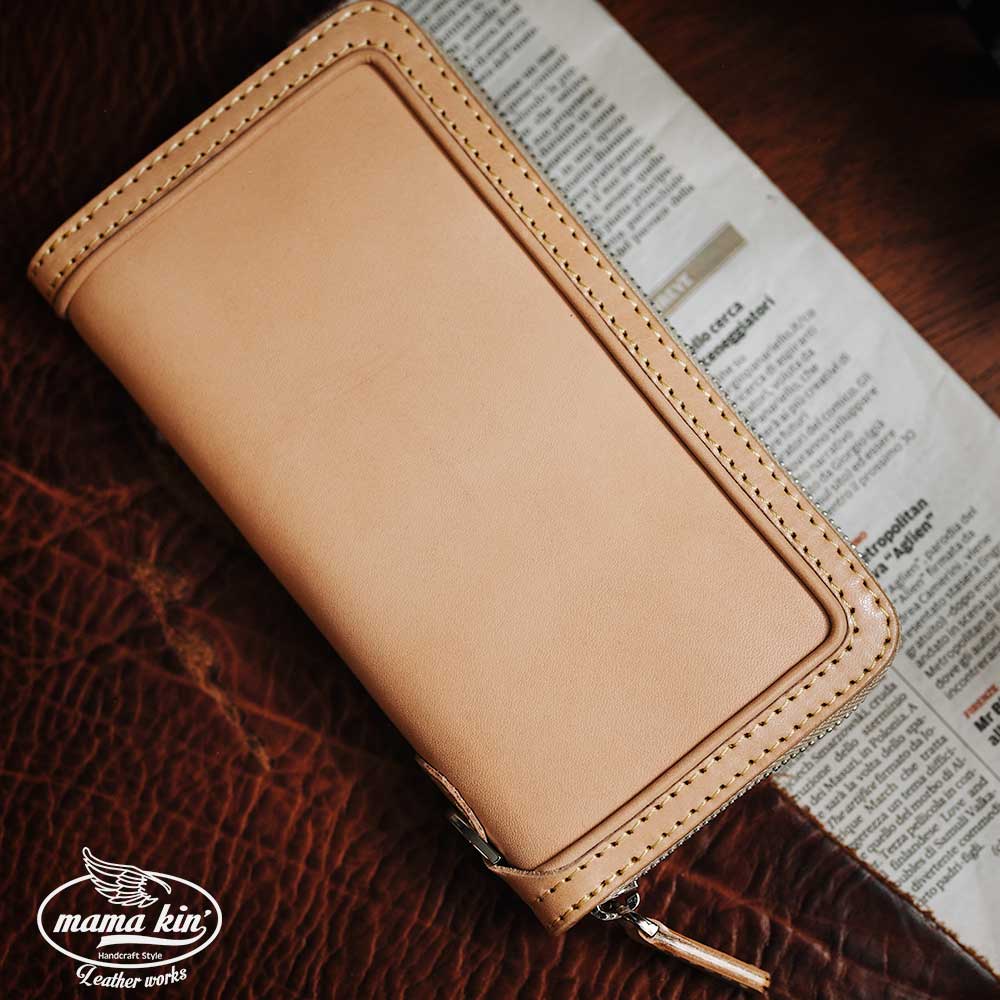 楽天市場】栃木レザー ヌメ革 サドルレザー ラウンドファスナー 長財布