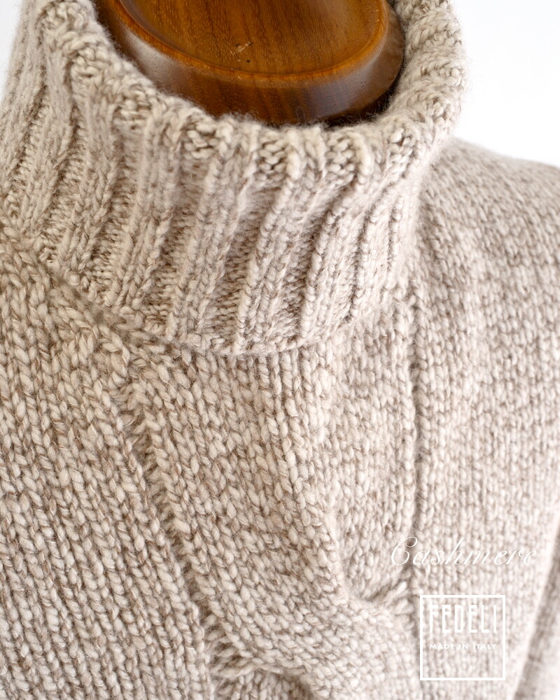 楽天市場】FEDELI フェデーリ ・カシミヤ ローゲージタートルニット