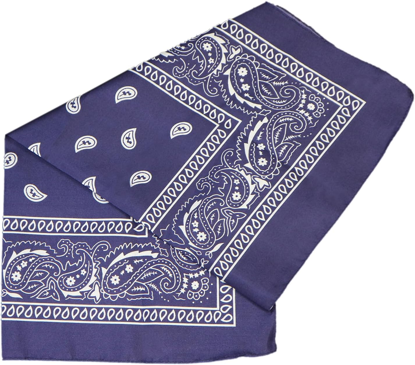 楽天市場】バンダナ 大判【ネイビー】紺 ペイズリー 柄 三角布 約54