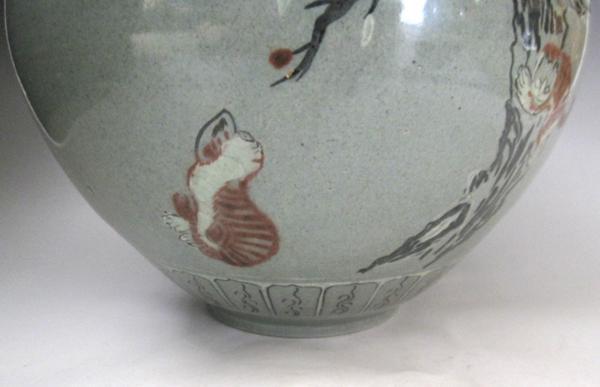 楽天市場】高麗青磁 辰砂 動物文壺 猫 鳥 高さ約24cm 李朝 陶磁器 韓国