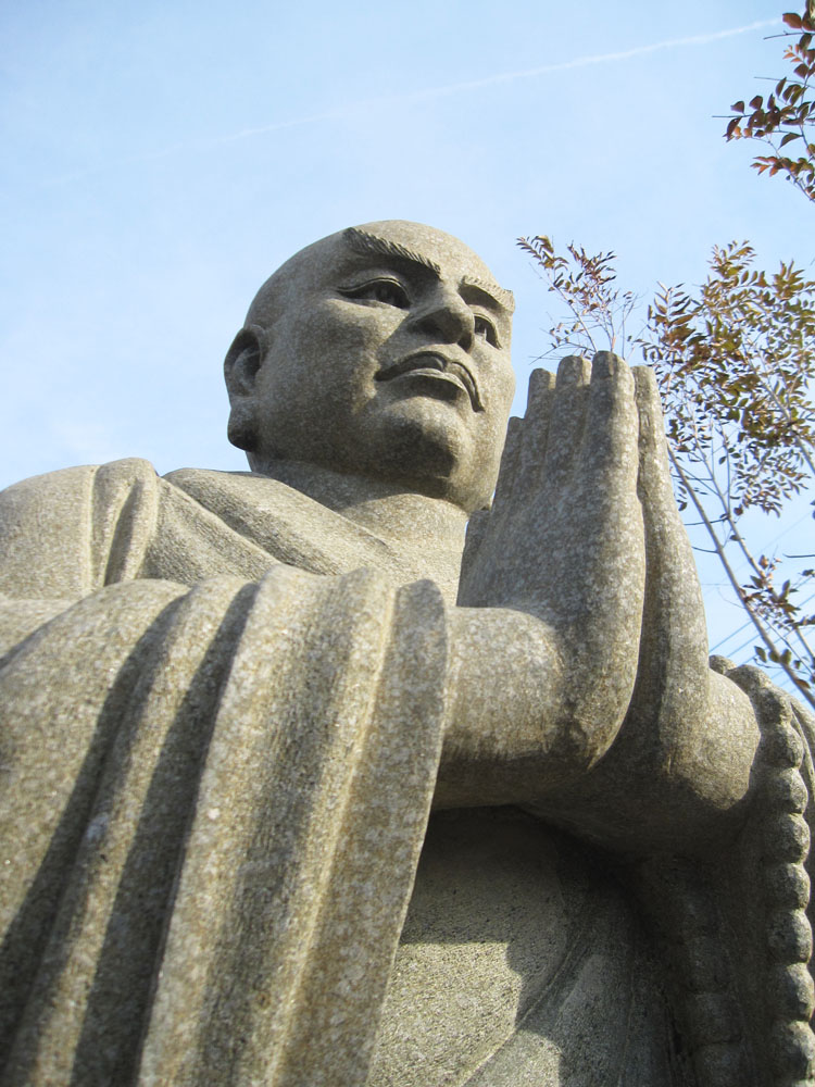 楽天市場】日蓮聖人像 石像 高さ約2m 立像 仏像販売 仏像 石仏 青