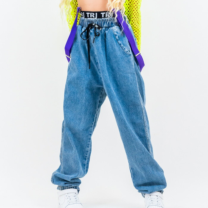 楽天市場】見せパン風 ロゴテープ デニムパンツ ハイウェスト ロゴ紐