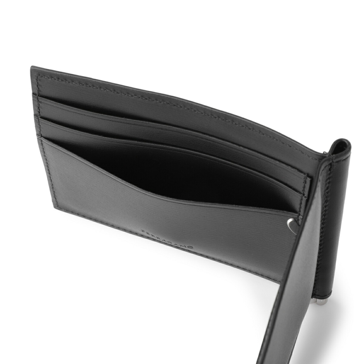 楽天市場】フェラガモ FERRAGAMO マネークリップ 2つ折り財布 ブラック