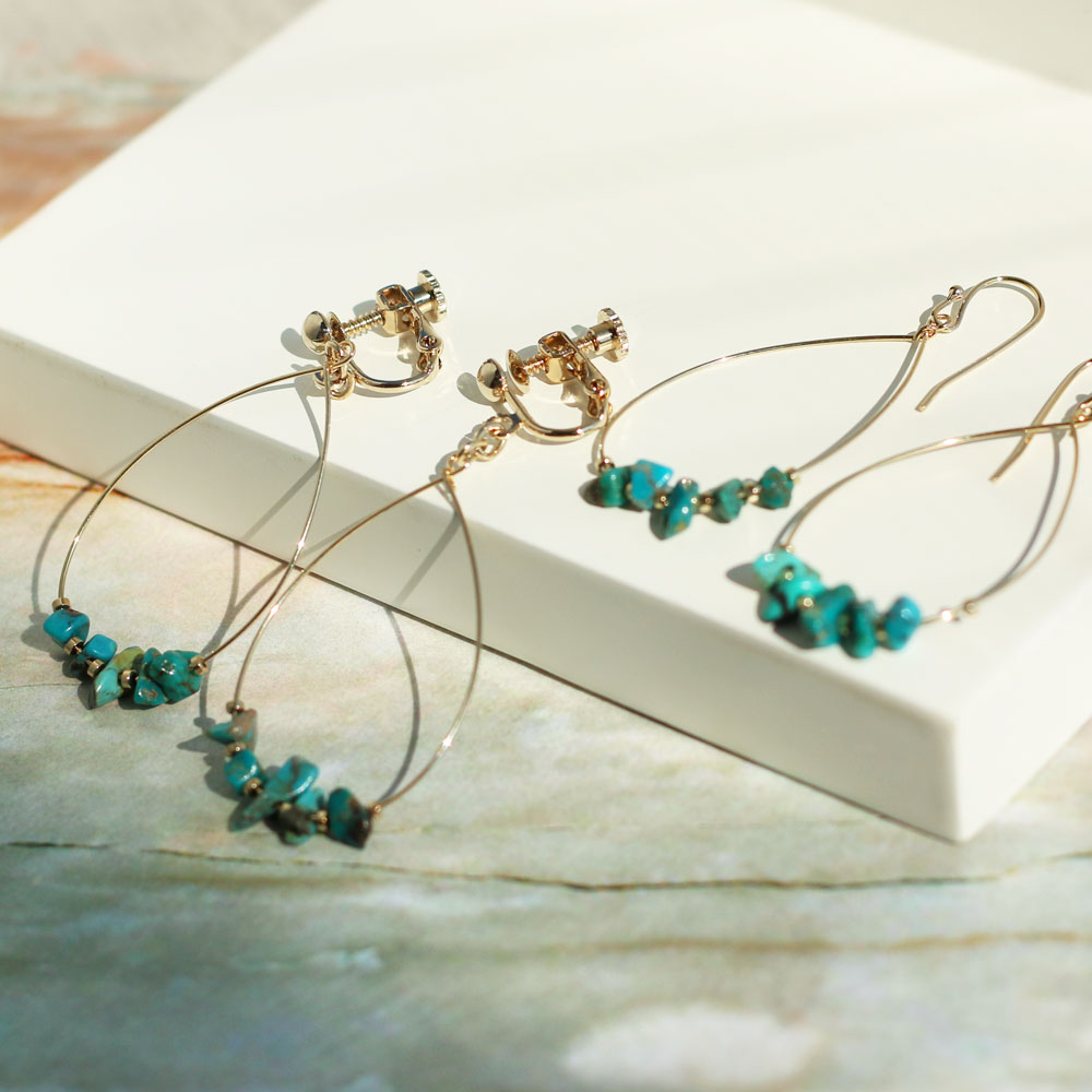 楽天市場】【25%OFFクーポン対象！】ピアス イヤリング K18GP 天然石