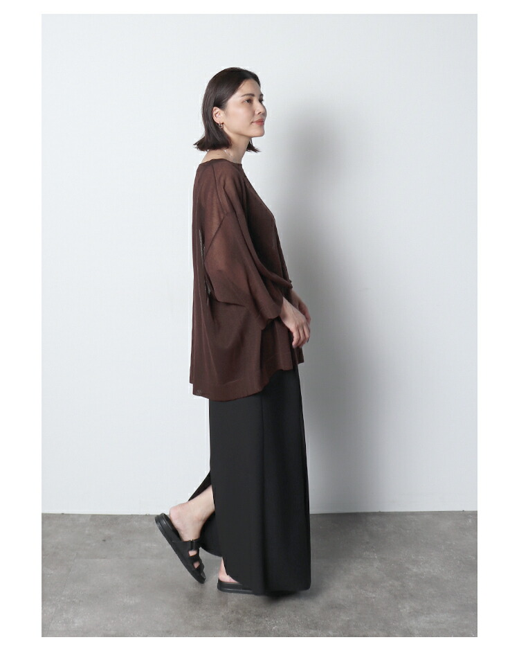 楽天市場】シアーニットトップス ※8月4日20時ダークブラウン再販いたし