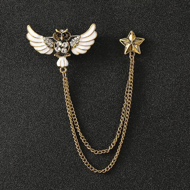 楽天市場】4枚セット 男性用 男子用 紳士用 ブローチ メンズ