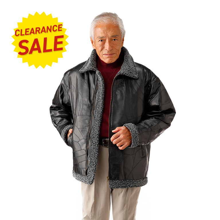 楽天市場】ラム革 パッチワーク ボア ブルゾン - レザー ジャケット 革