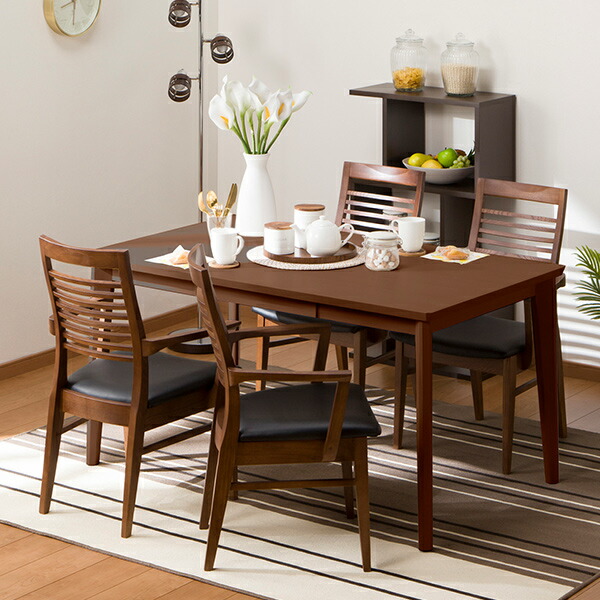 楽天市場】[幅135cm] ダイニングセット (DTロレイン5H 135MBR/DC