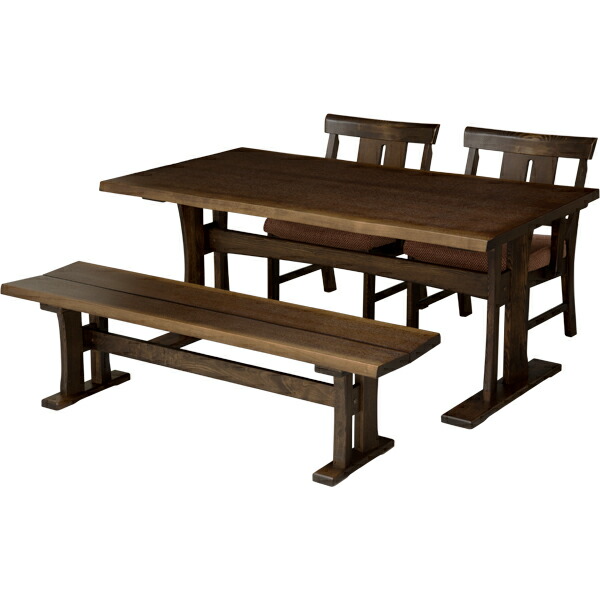 楽天市場】[幅160cm] ダイニングテーブルセット (ヤマト4 DBR/ヤマト2