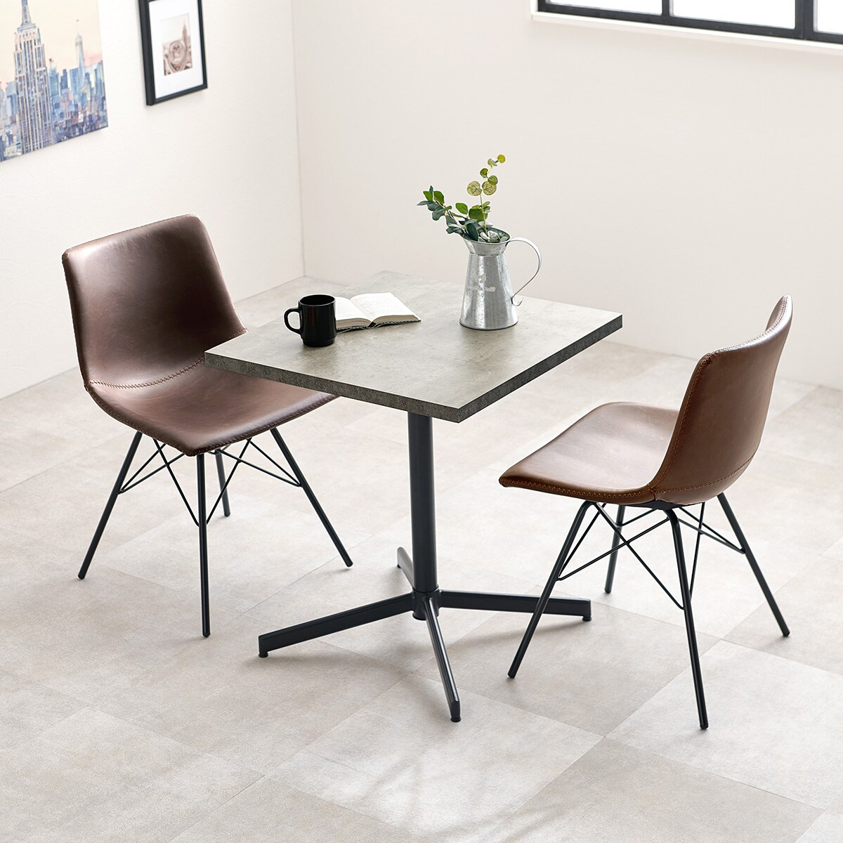 楽天市場】コンクリート調ダイニング3点セット ニトリ 【メーカー直送