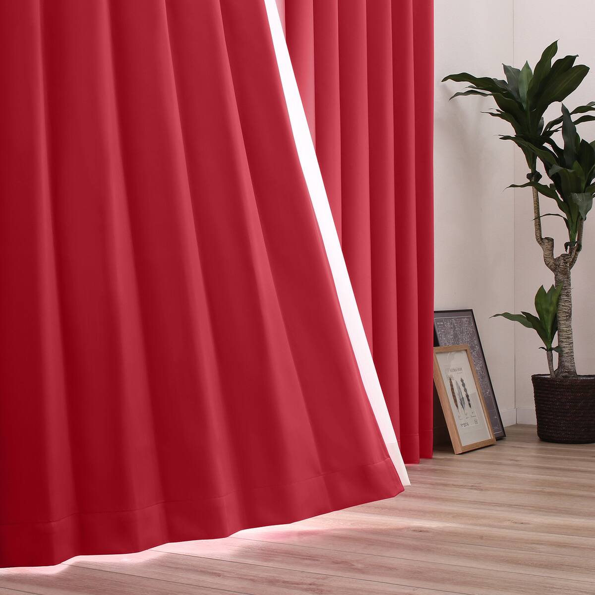 楽天市場】遮光1級・遮熱・防炎・156サイズ・44色カーテン レッド（RE