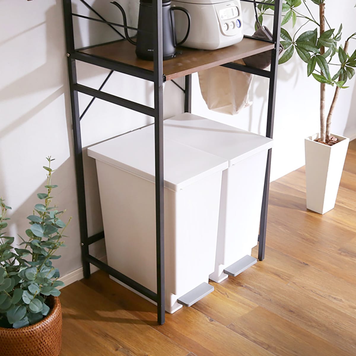 楽天市場】ヴィンテージテイストのゴミ箱上 レンジラック ニトリ