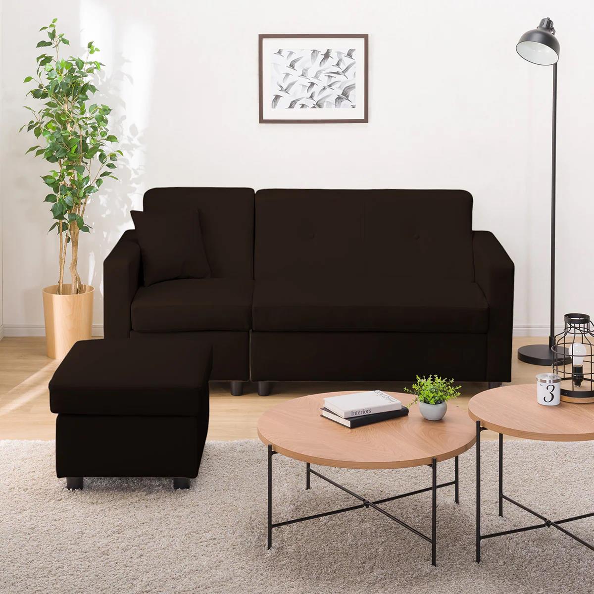 楽天市場】コンパクトポケットコイルカウチソファ (合成皮革) ニトリ