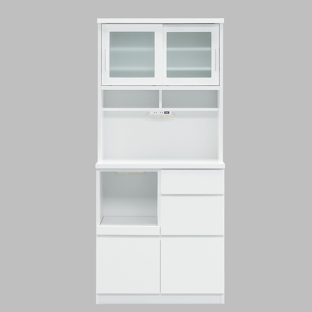 楽天市場】鏡面仕様のキッチンボード 引戸タイプ（幅80cm WH） ニトリ