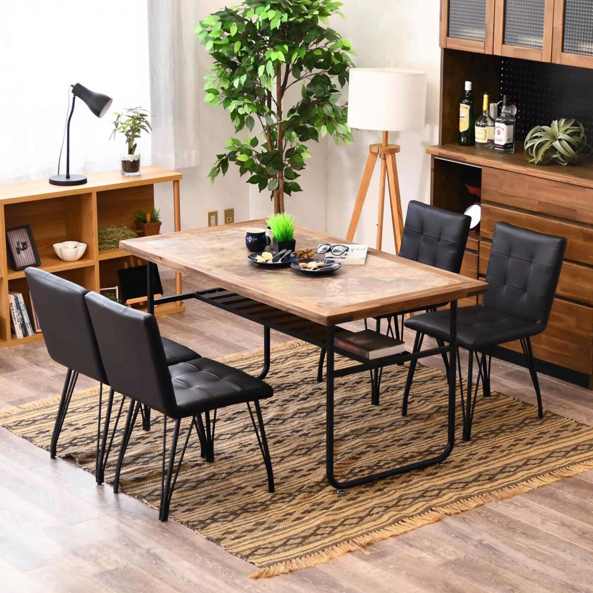 楽天市場】ヴィンテージ風 アカシア材ダイニングテーブル（幅135cm