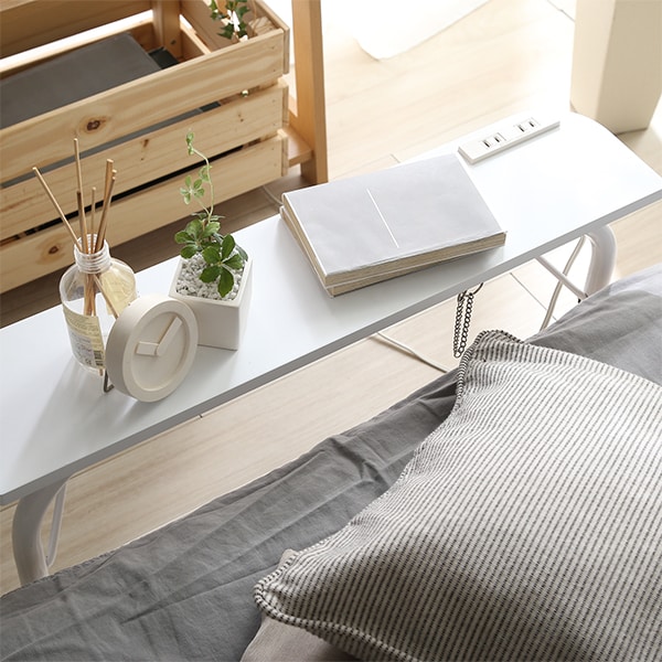 楽天市場】棚・コンセント・キャスター付き 折りたたみスノコベッド