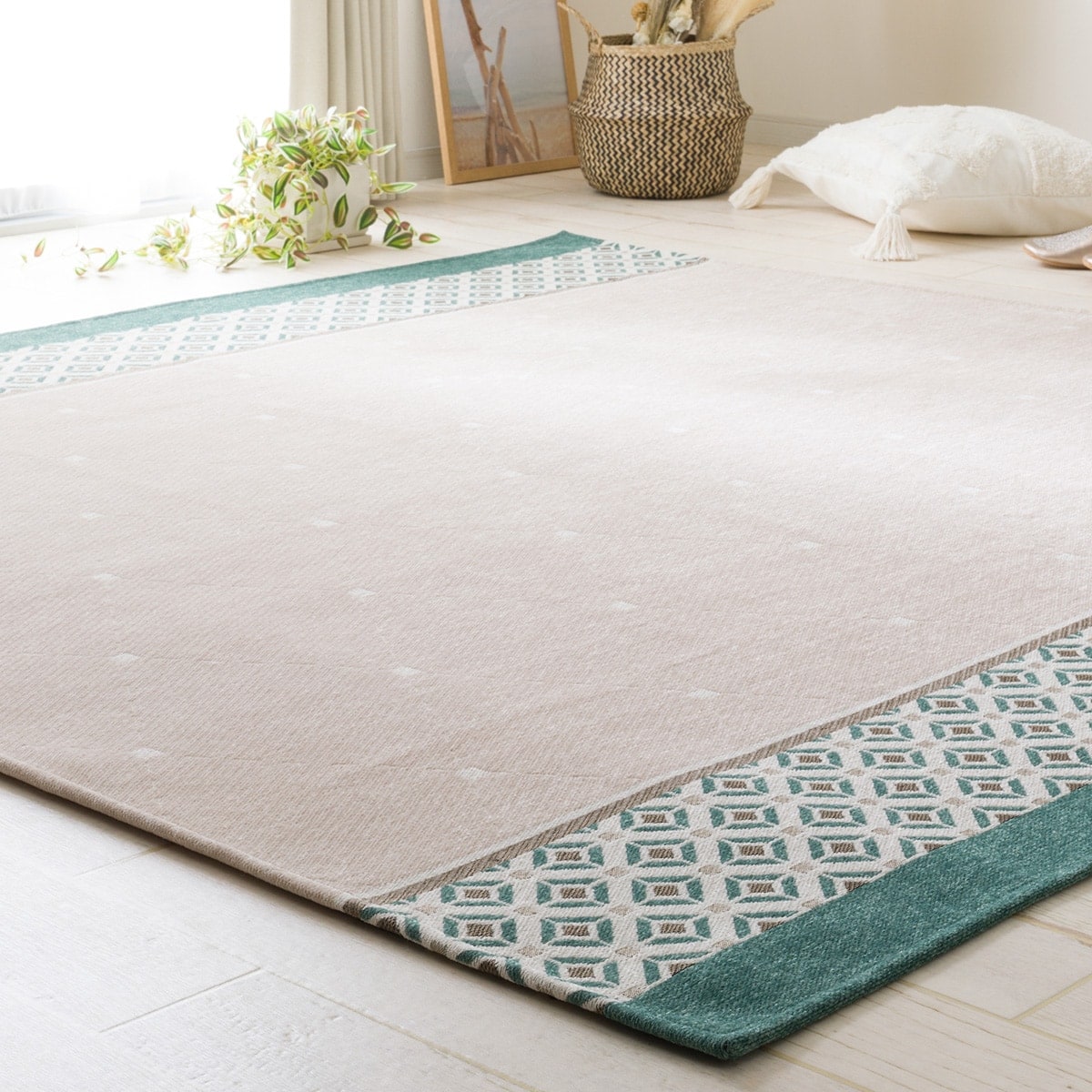 楽天市場】ジャガード織りラグ (クラシカルジオ ZG06) ニトリ 【玄関先