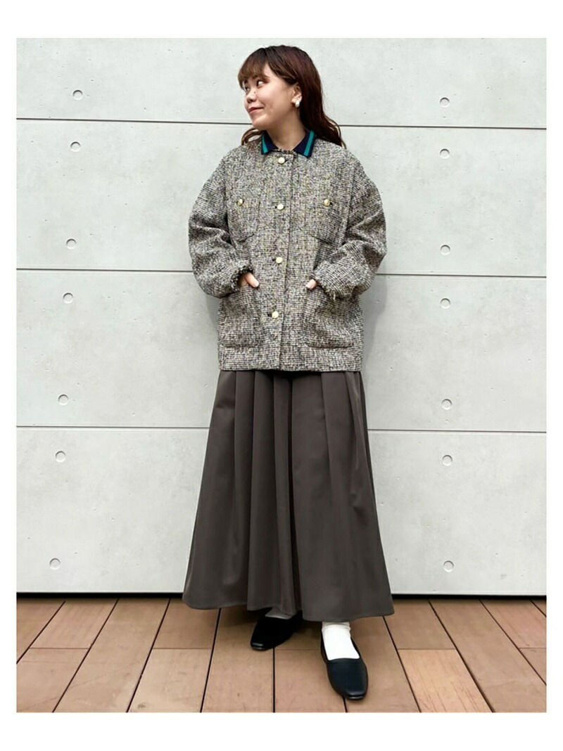 楽天市場】【SALE／40%OFF】ゴールドボタンマルチツイードジャケット N