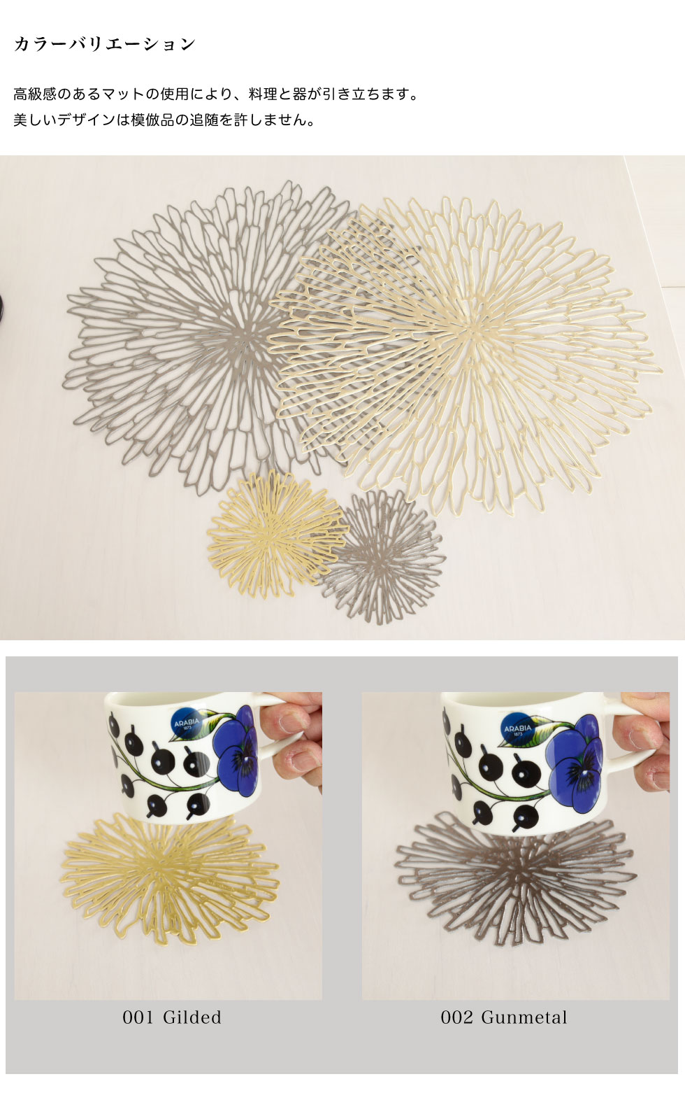 楽天市場】コースター 1枚 2枚 6枚 chilewich Bloom チルウィッチ