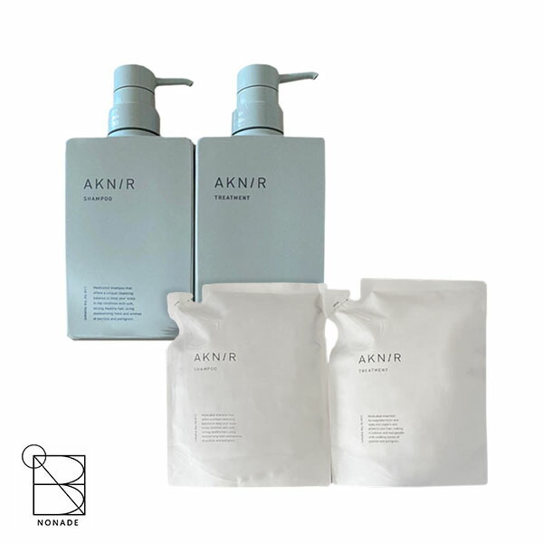 AKNIR シャンプートリートメント詰め替え4個&スカルプセラム 2個