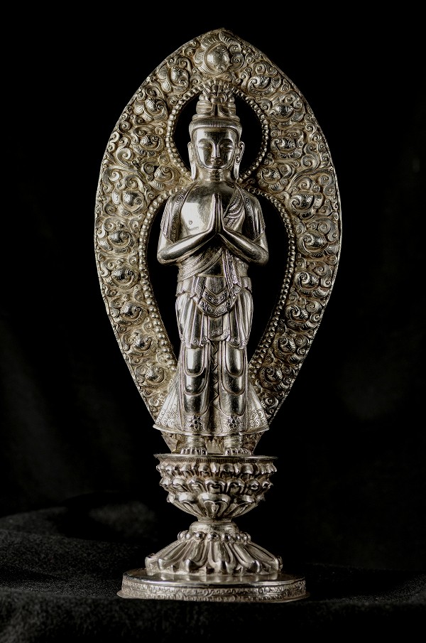 楽天市場】観音菩薩 銀製打ち出し : 仏像仏画チベット美術卸の天竺堂