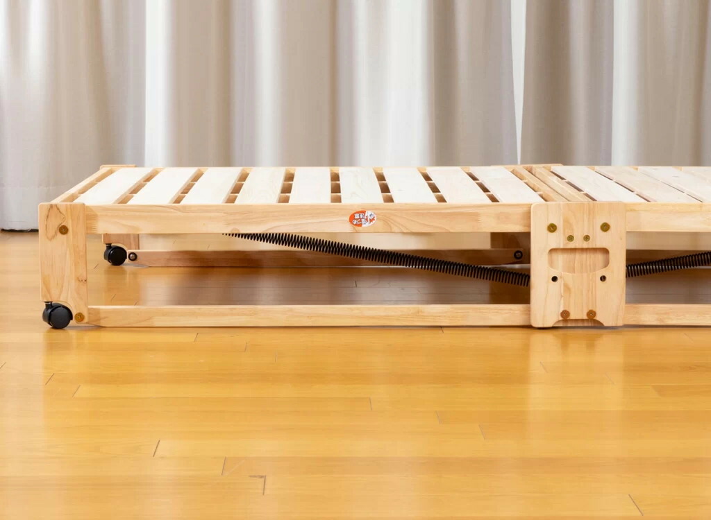 楽天市場】中居木工 折りたたみ ひのきスノコベッド ロータイプ 日本製